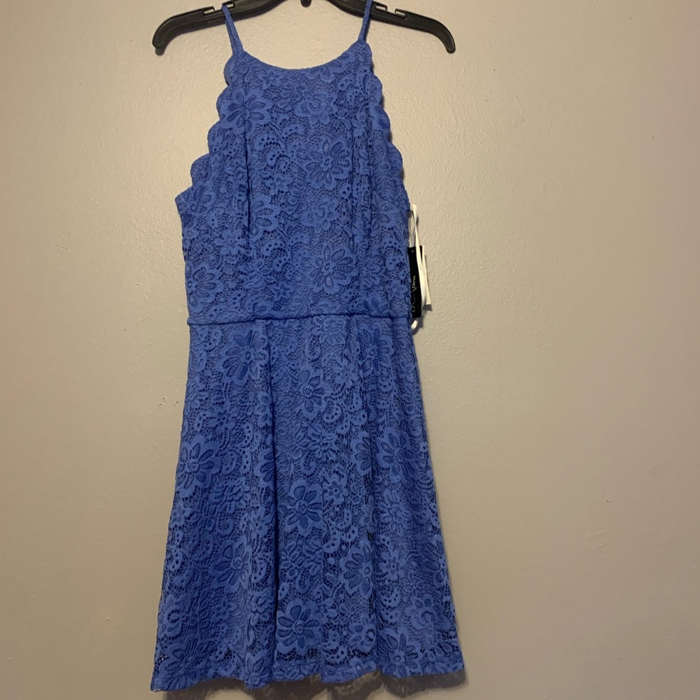 Blue lacy dress